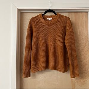 Madewell thick cotton sweater burnt orange